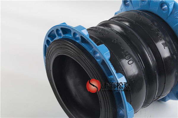 DN200球墨法蘭三元乙丙雙球體橡膠接頭，耐高溫